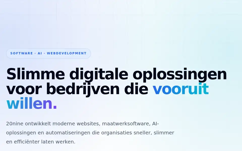 Screenshot of 20nine.nl