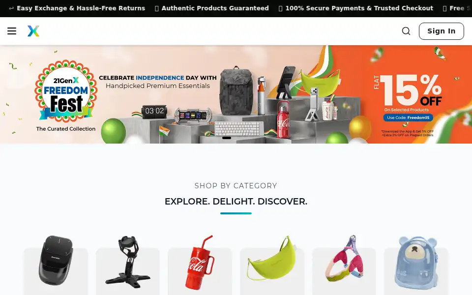Screenshot of 21genx.com
