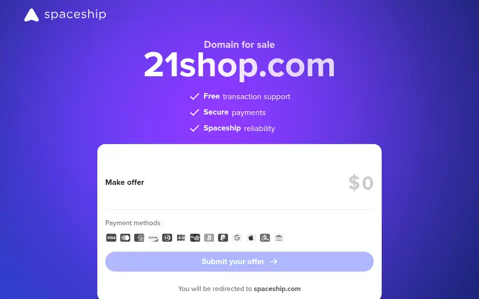 Screenshot of 21shop.com