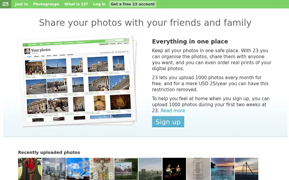 Screenshot of 23hq.com