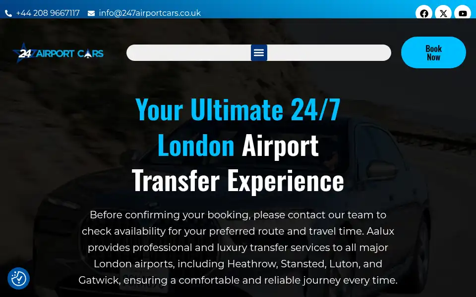 Screenshot of 247airportcars.co.uk