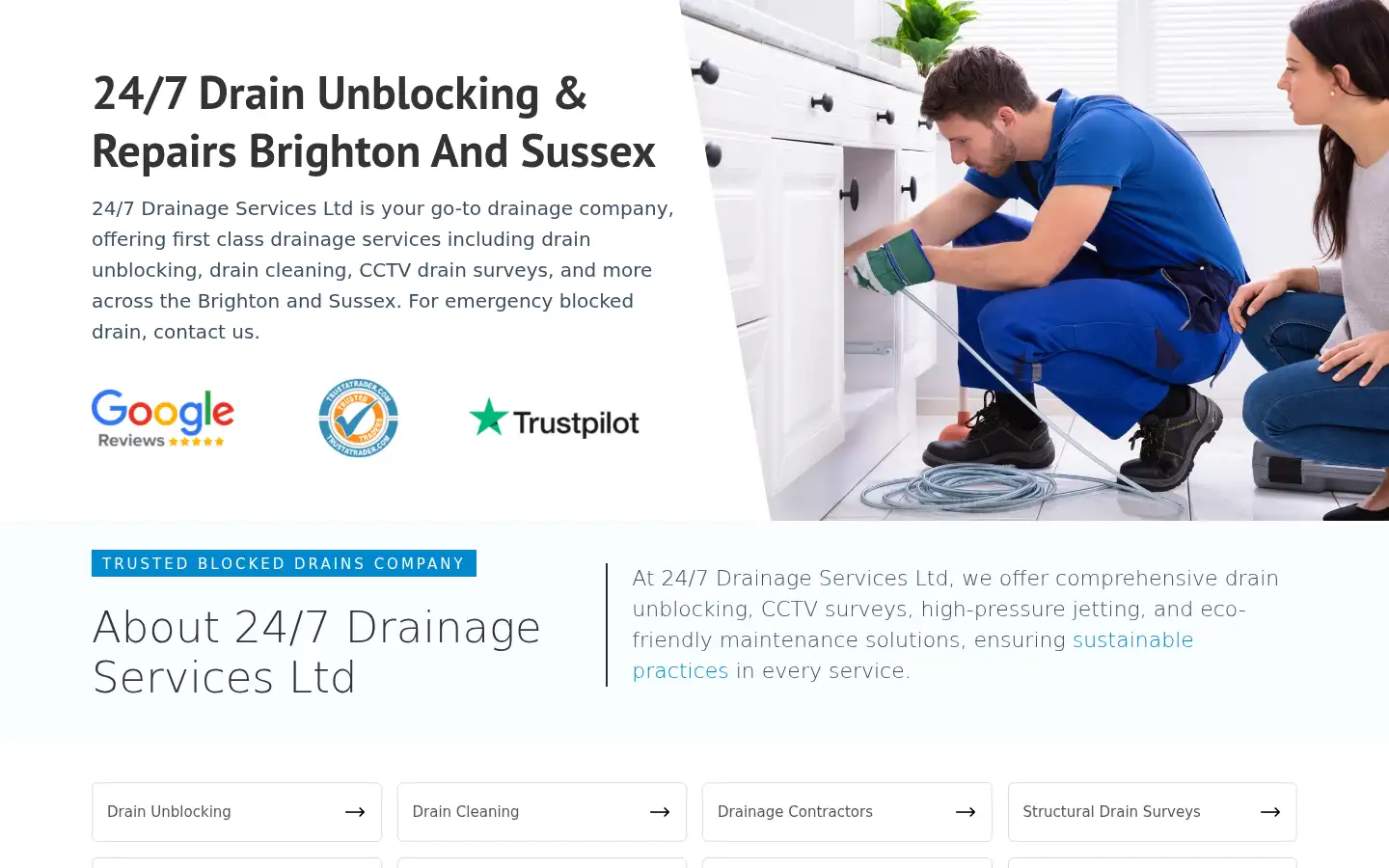 Screenshot of 247drainageuk.com