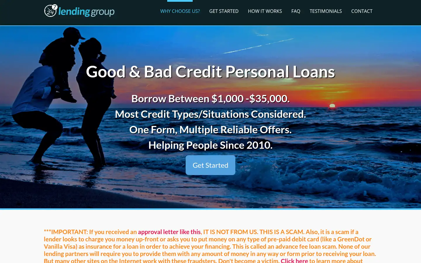 Screenshot of 247lendinggroup.com