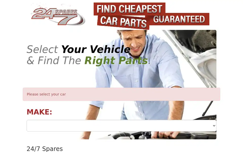 Screenshot of 247spares.co.uk