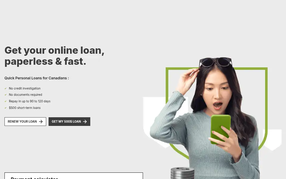 Screenshot of 24cash.ca