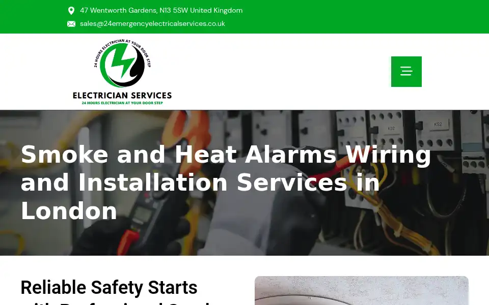 Screenshot of 24emergencyelectricalservices.co.uk