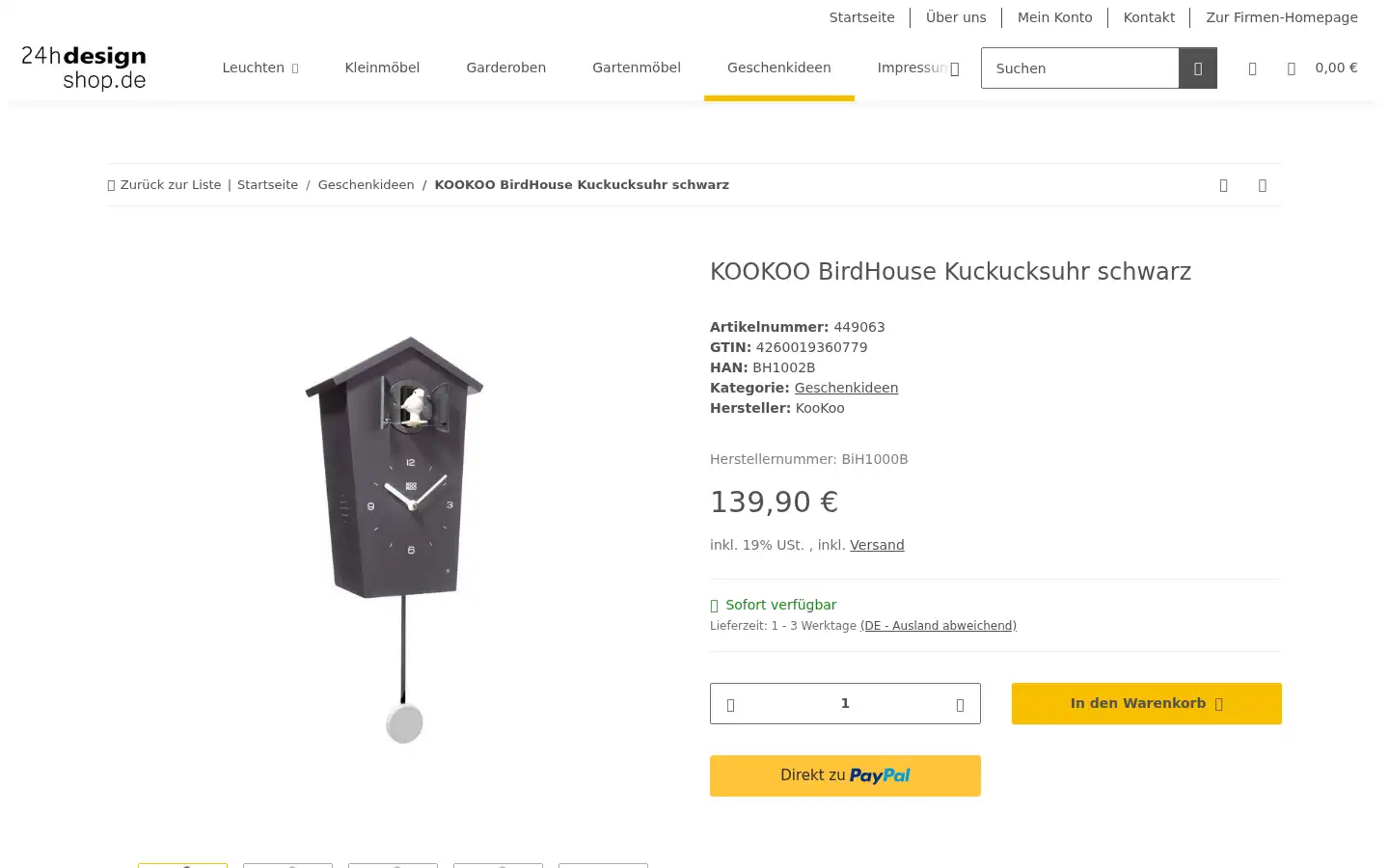 Screenshot of 24h-design-shop.de