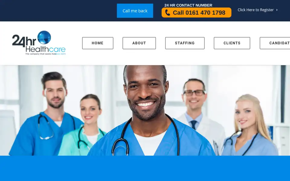 Screenshot of 24hrhealthcare.com