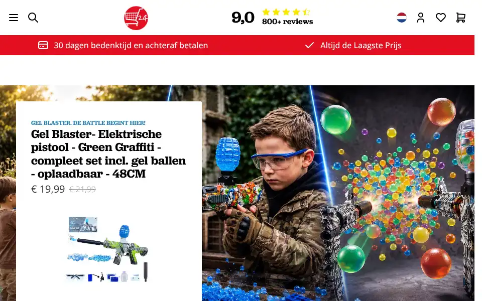 Screenshot of 24winkelen.nl