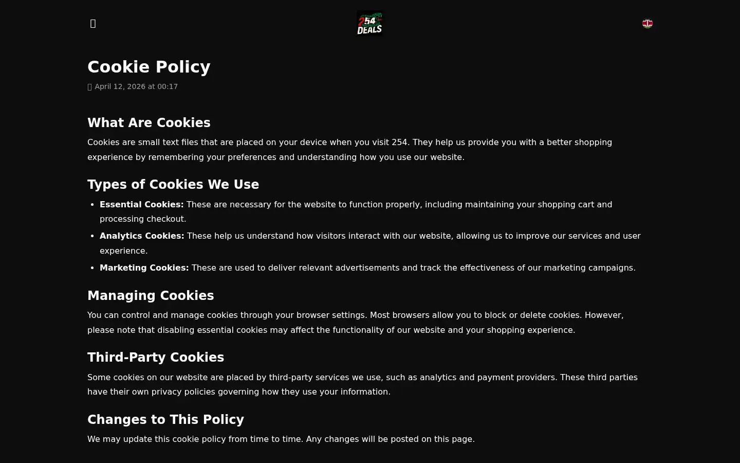 Screenshot of 254deals.store