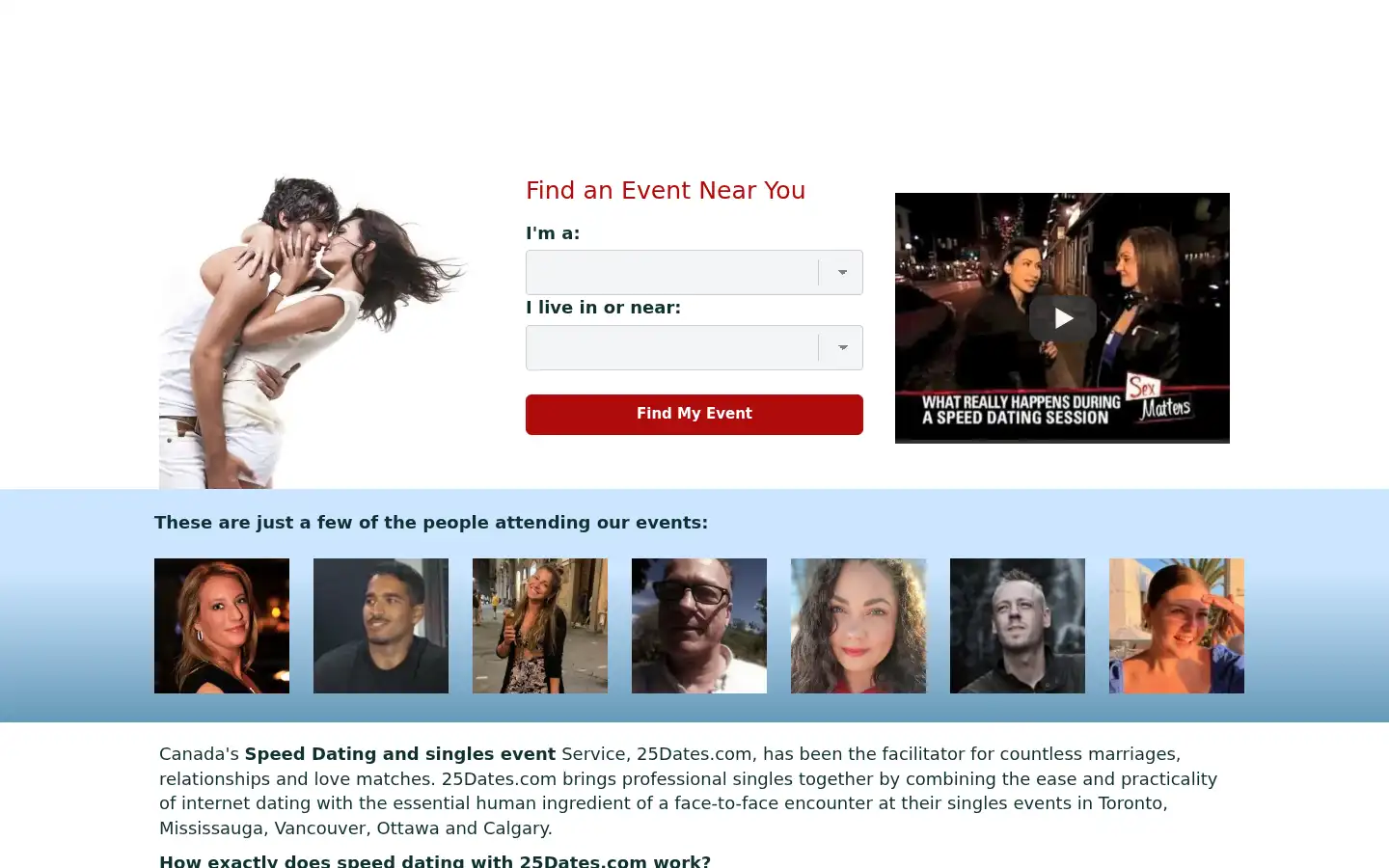 Screenshot of 25dates.com