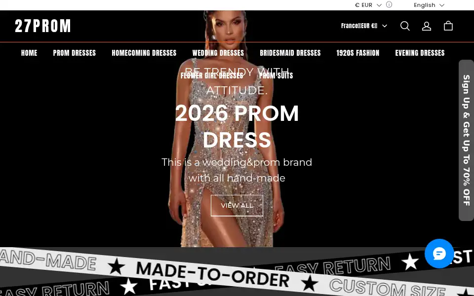 Screenshot of 27prom.com
