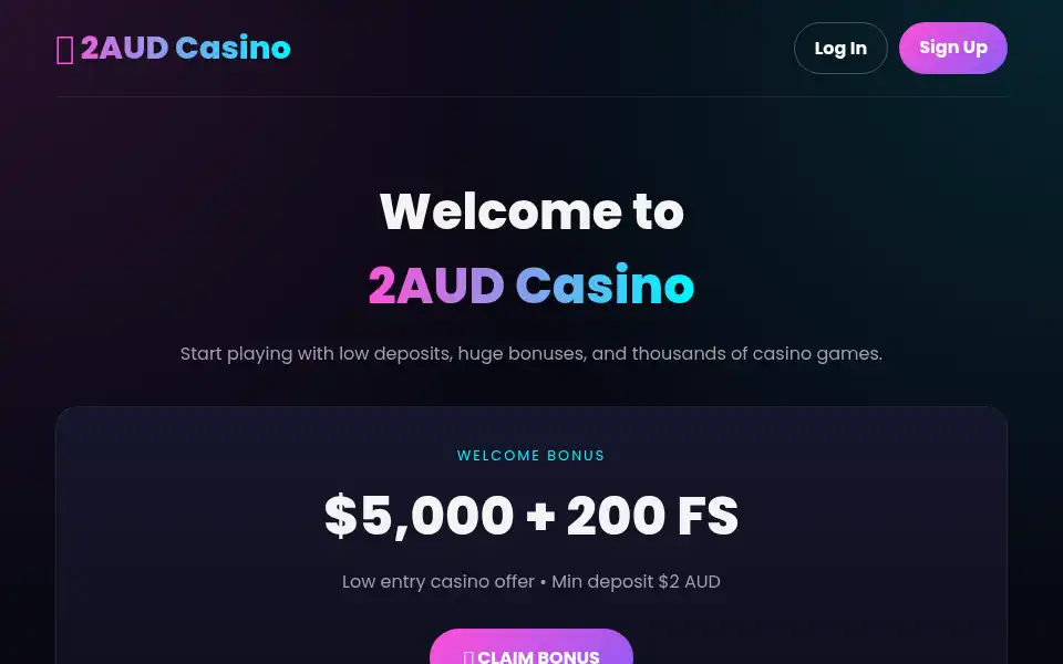 Screenshot of 2audcasino.top