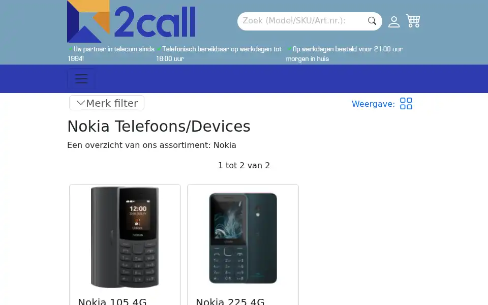 Screenshot of 2call.nl