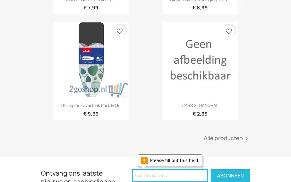 Screenshot of 2goshop.nl