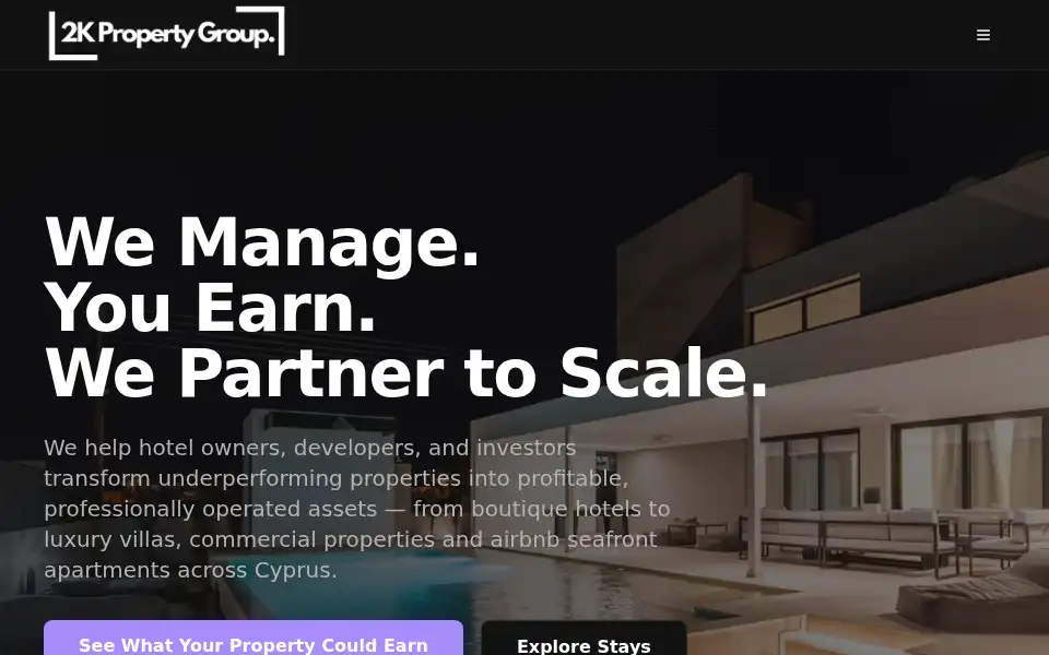 Screenshot of 2kpropertygroup.com