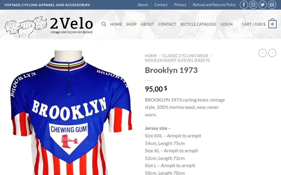 Screenshot of 2velo.com