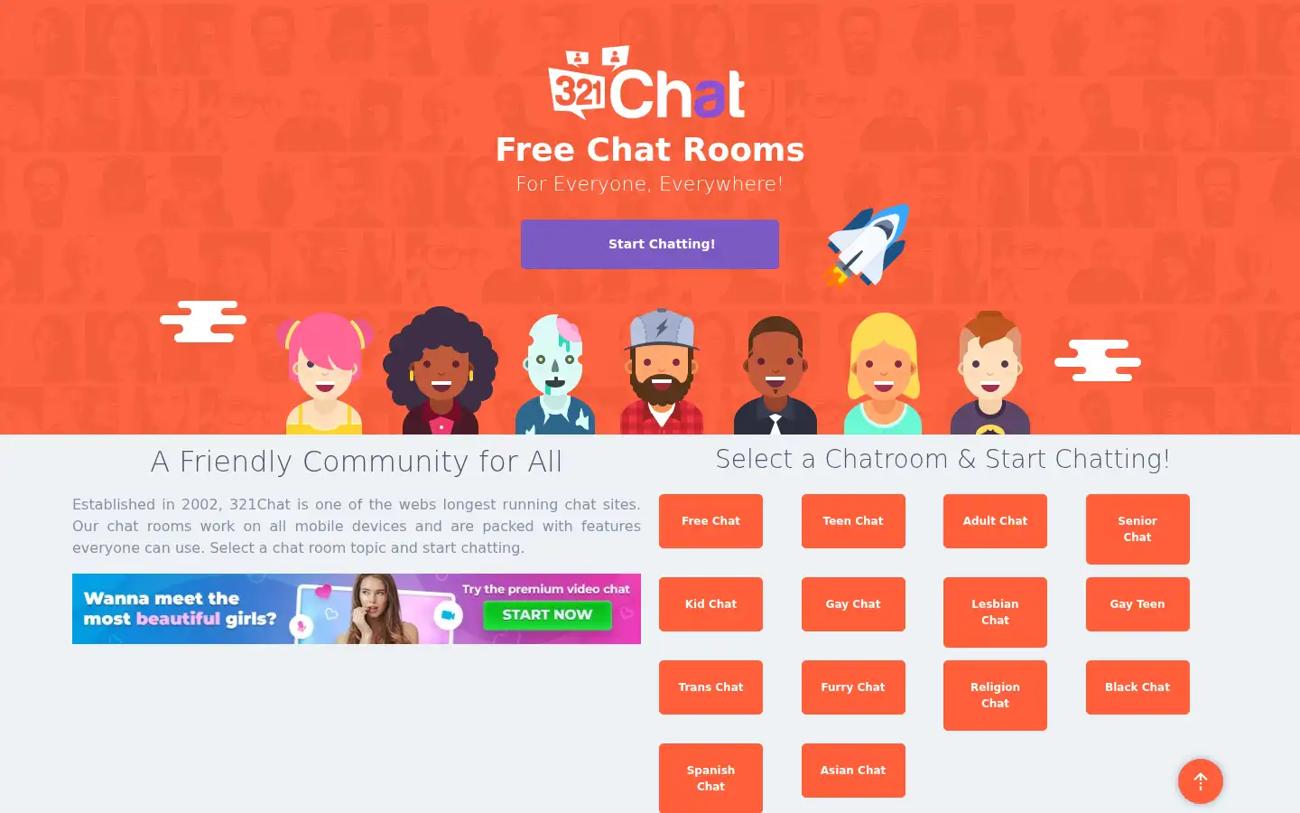 Screenshot of 321chat.com