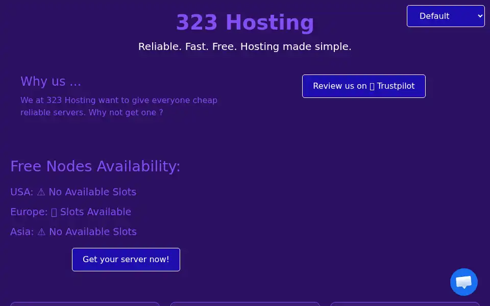 Screenshot of 323hosting.ovh