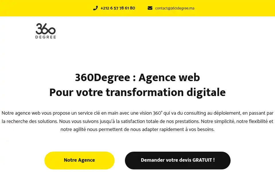 Screenshot of 360degree.ma