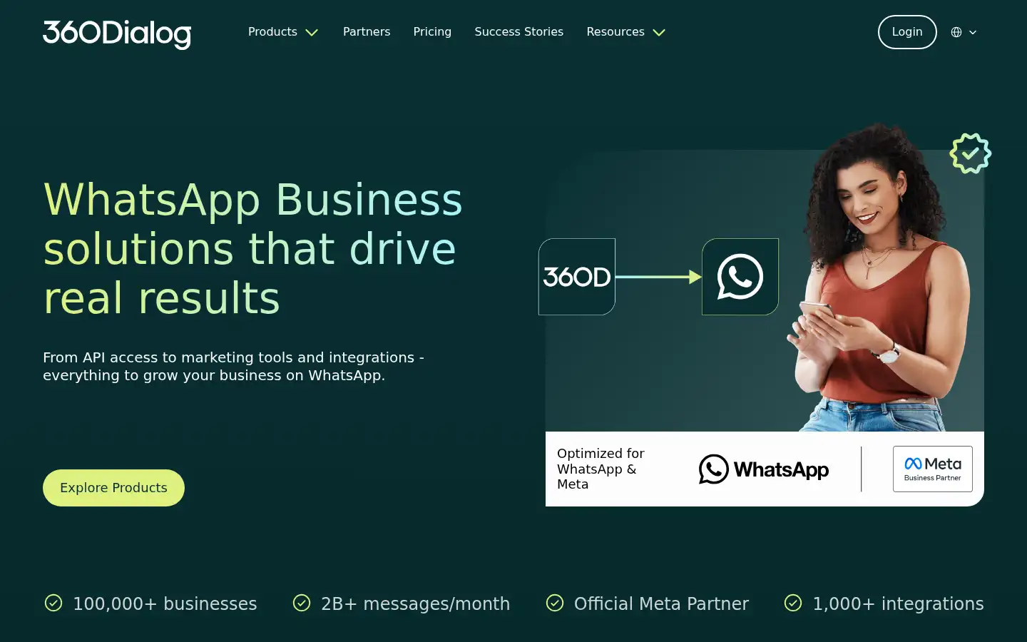 Screenshot of 360dialog.com