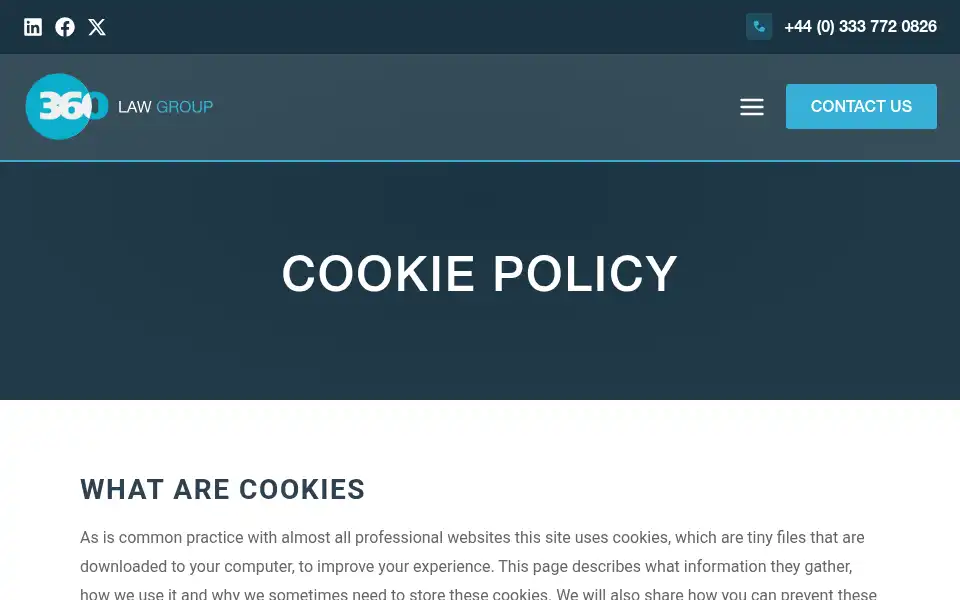 Screenshot of 360lawgroup.co.uk