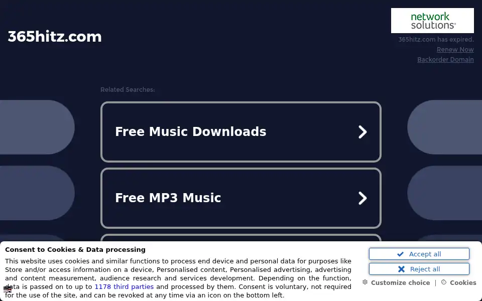 Screenshot of 365hitz.com