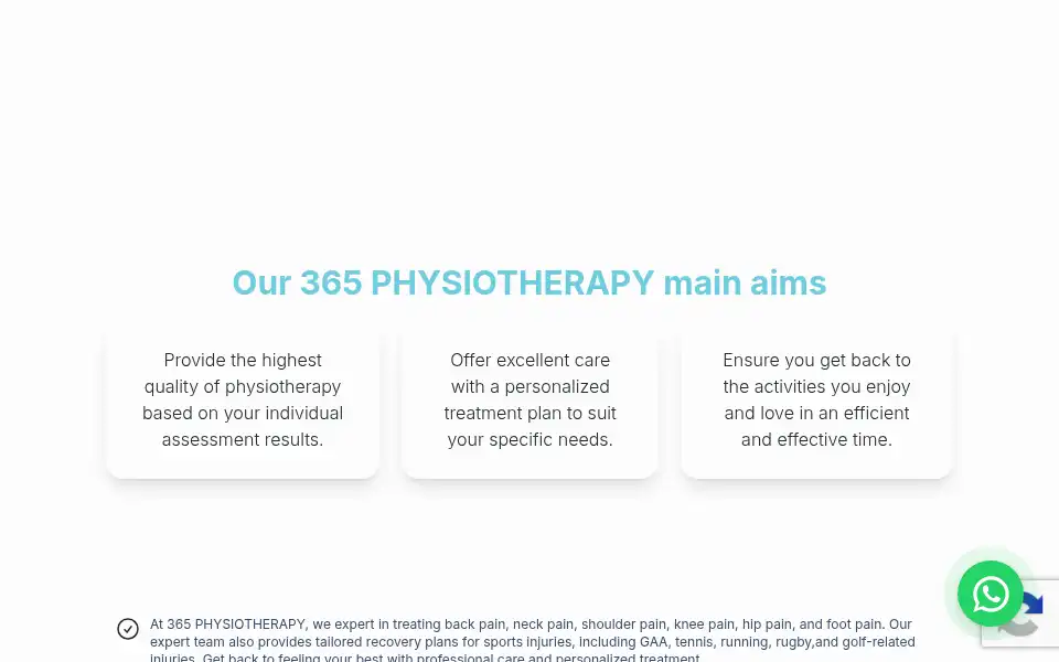 Screenshot of 365physiotherapy.ie