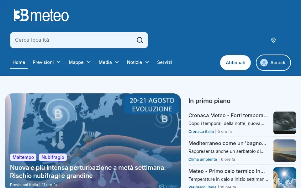 Screenshot of 3bmeteo.com