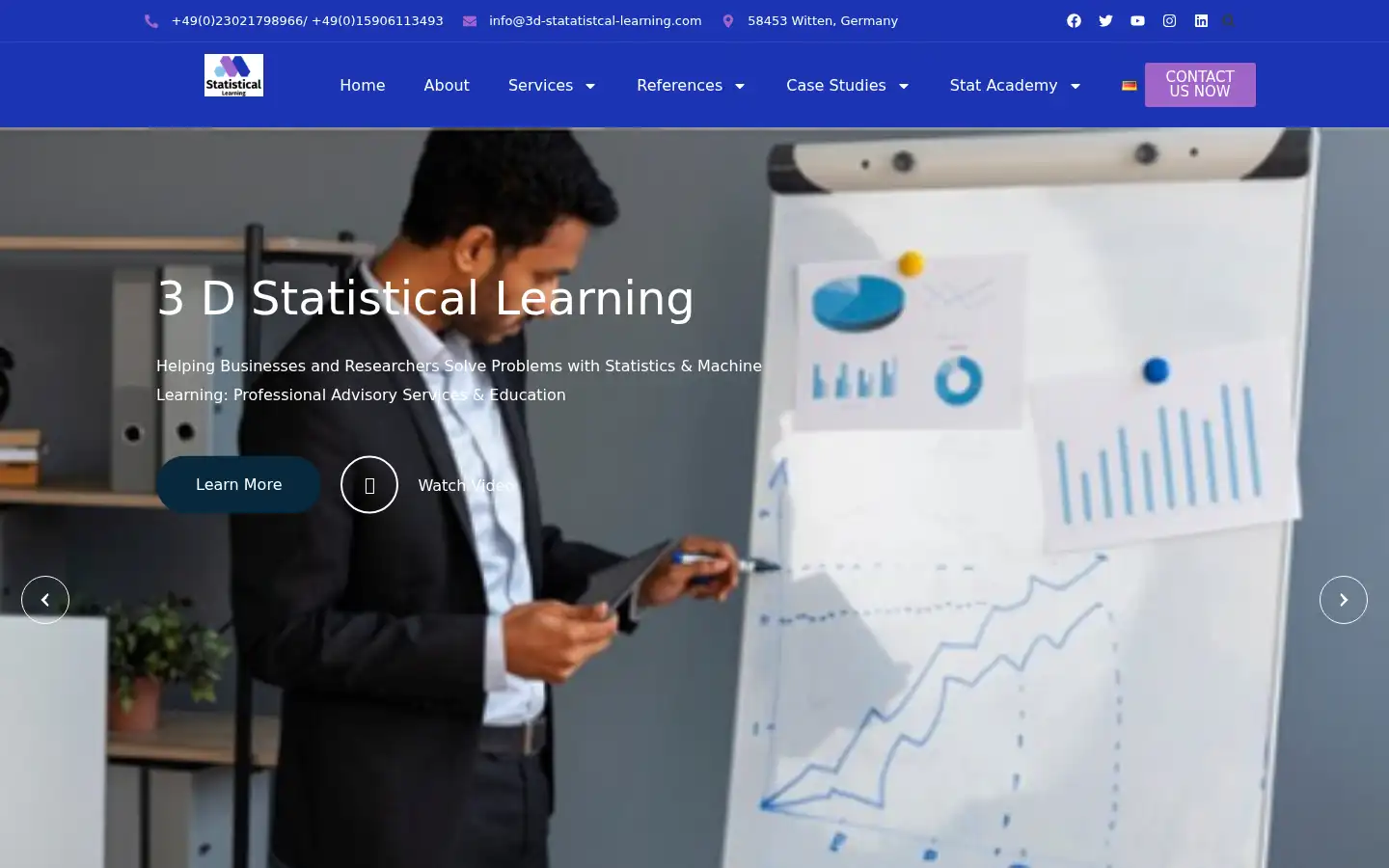 Screenshot of 3d-statistical-learning.com