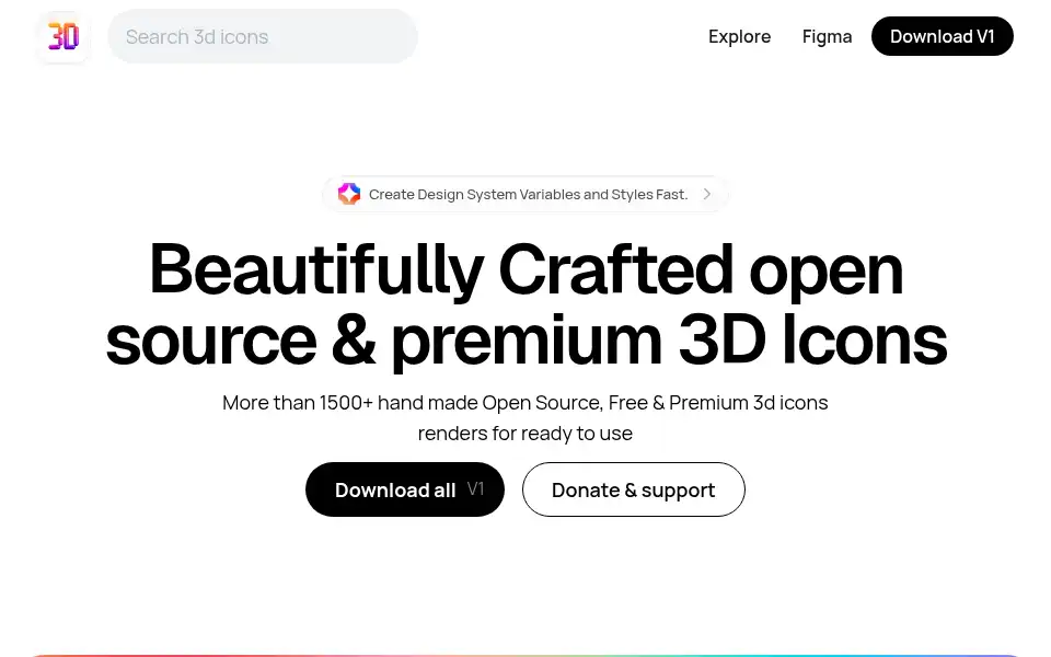 Screenshot of 3dicons.co