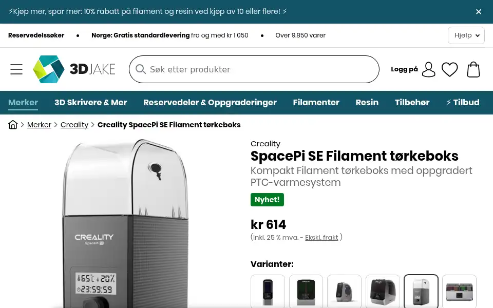Screenshot of 3djake.no