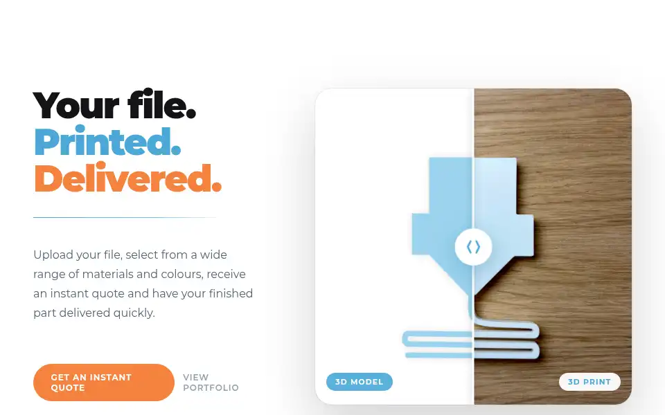 Screenshot of 3dprintmyfile.co.uk