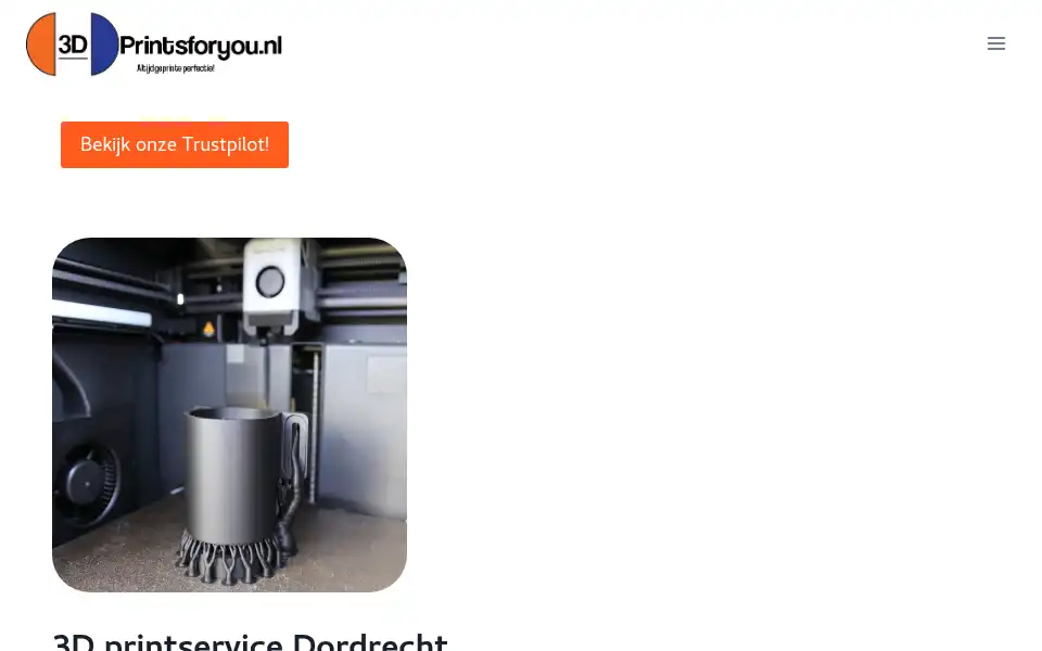 Screenshot of 3dprintsforyou.nl