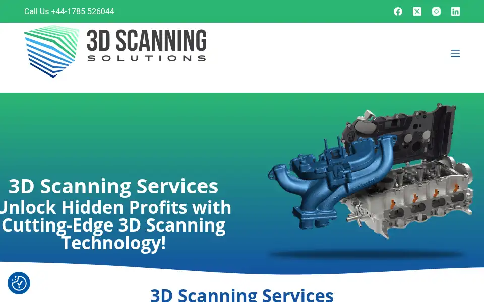 Screenshot of 3dscanning-solutions.co.uk