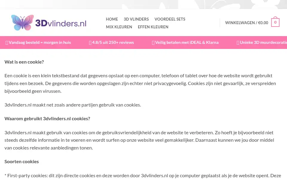 Screenshot of 3dvlinders.nl
