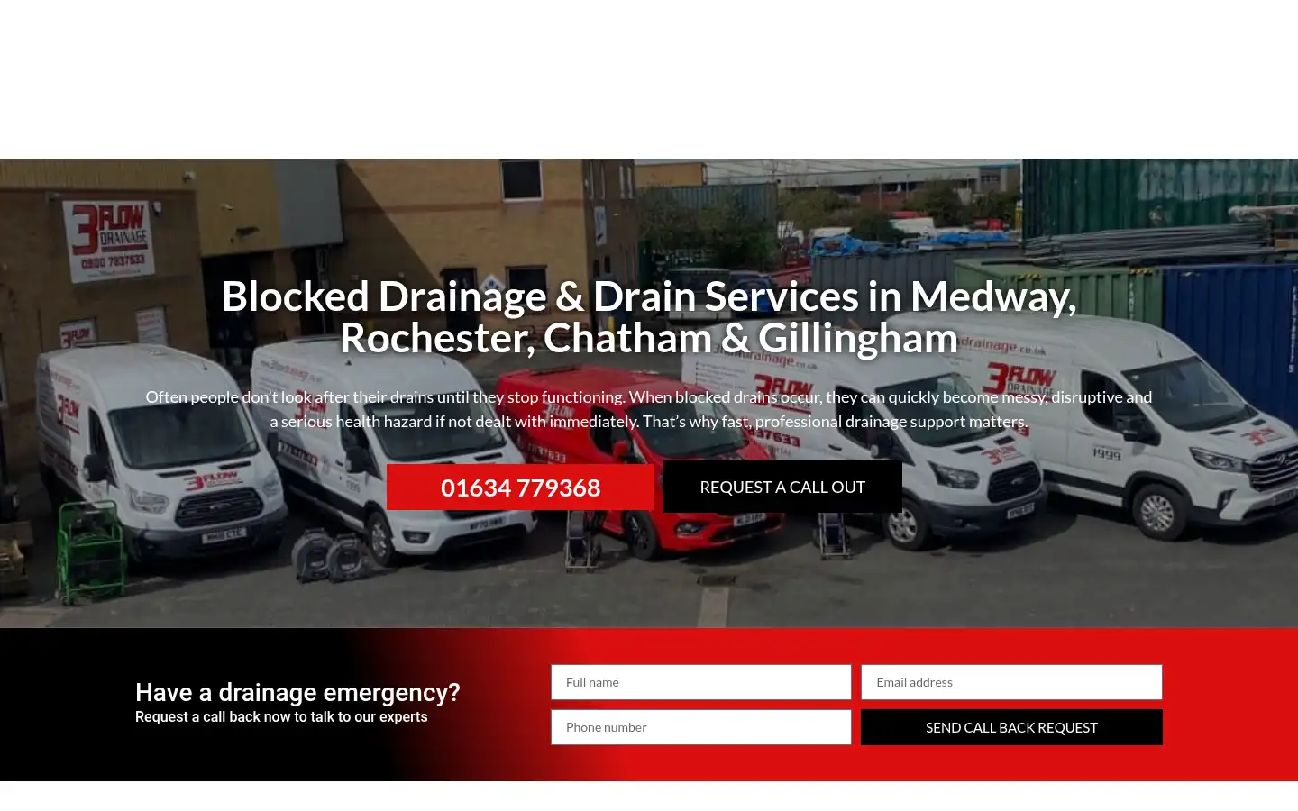 Screenshot of 3flowdrainage.co.uk