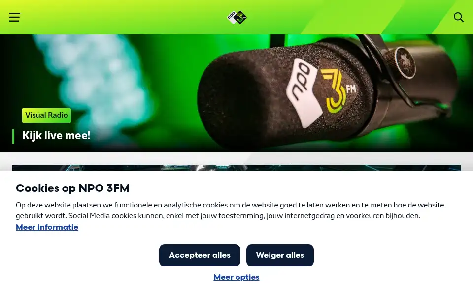 Screenshot of 3fm.nl