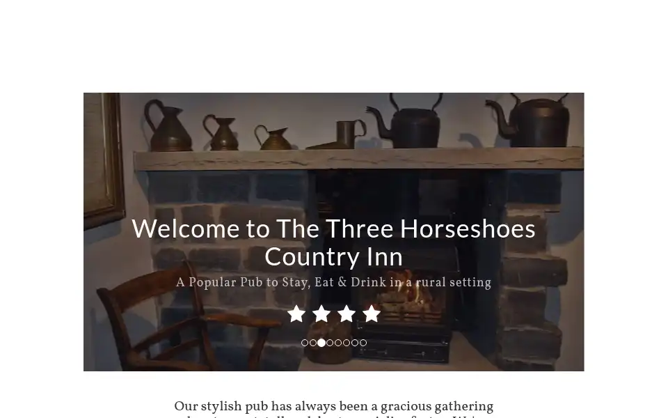 Screenshot of 3horseshoespub.co.uk