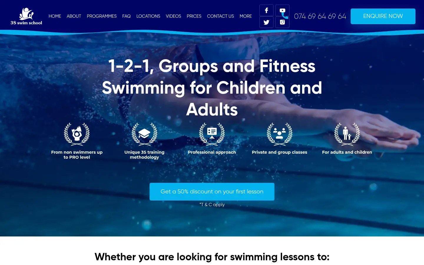 Screenshot of 3sswim.co.uk
