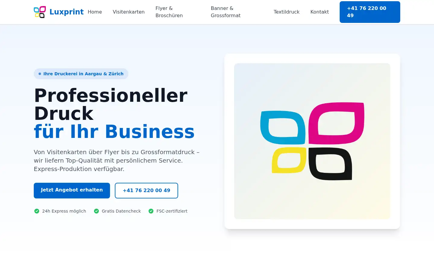 Screenshot of 4-print.ch