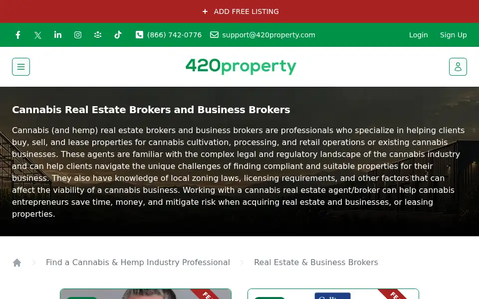 Screenshot of 420property.com