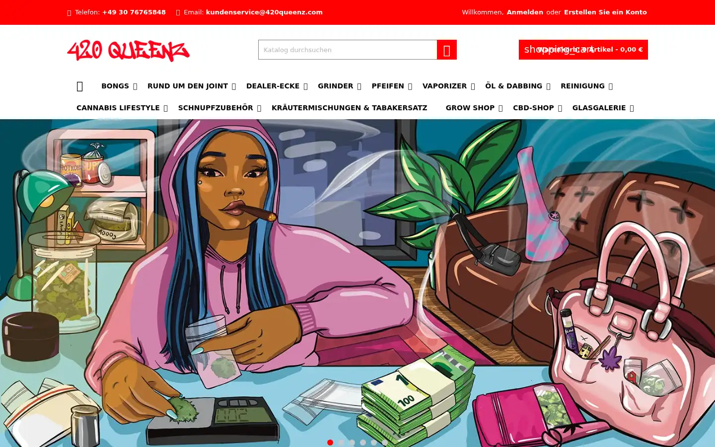 Screenshot of 420queenz.com