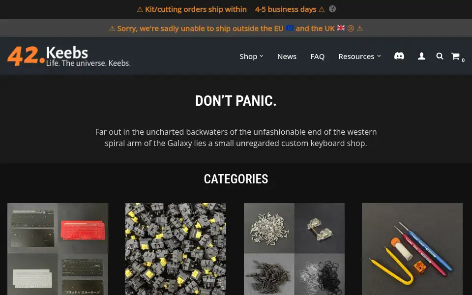 Screenshot of 42keebs.eu