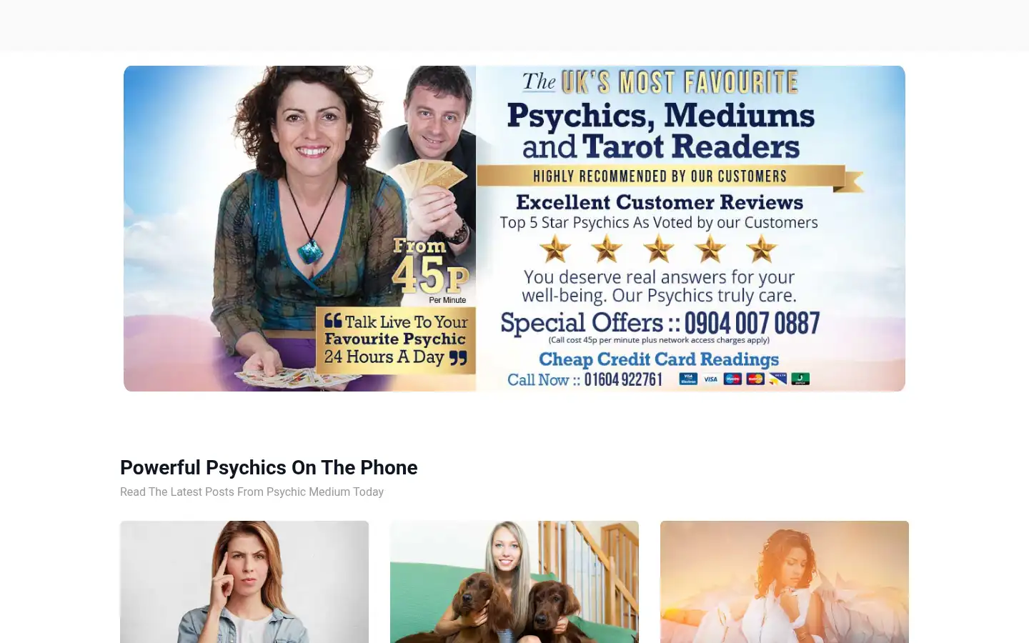 Screenshot of 46p-psychic-medium.co.uk