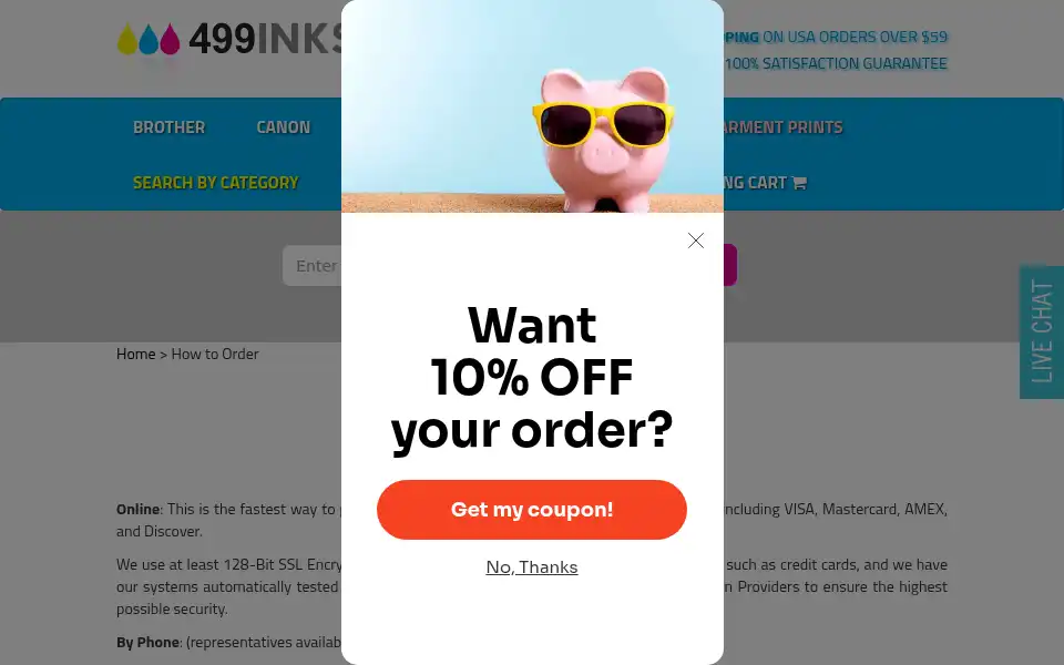 Screenshot of 499inks.com