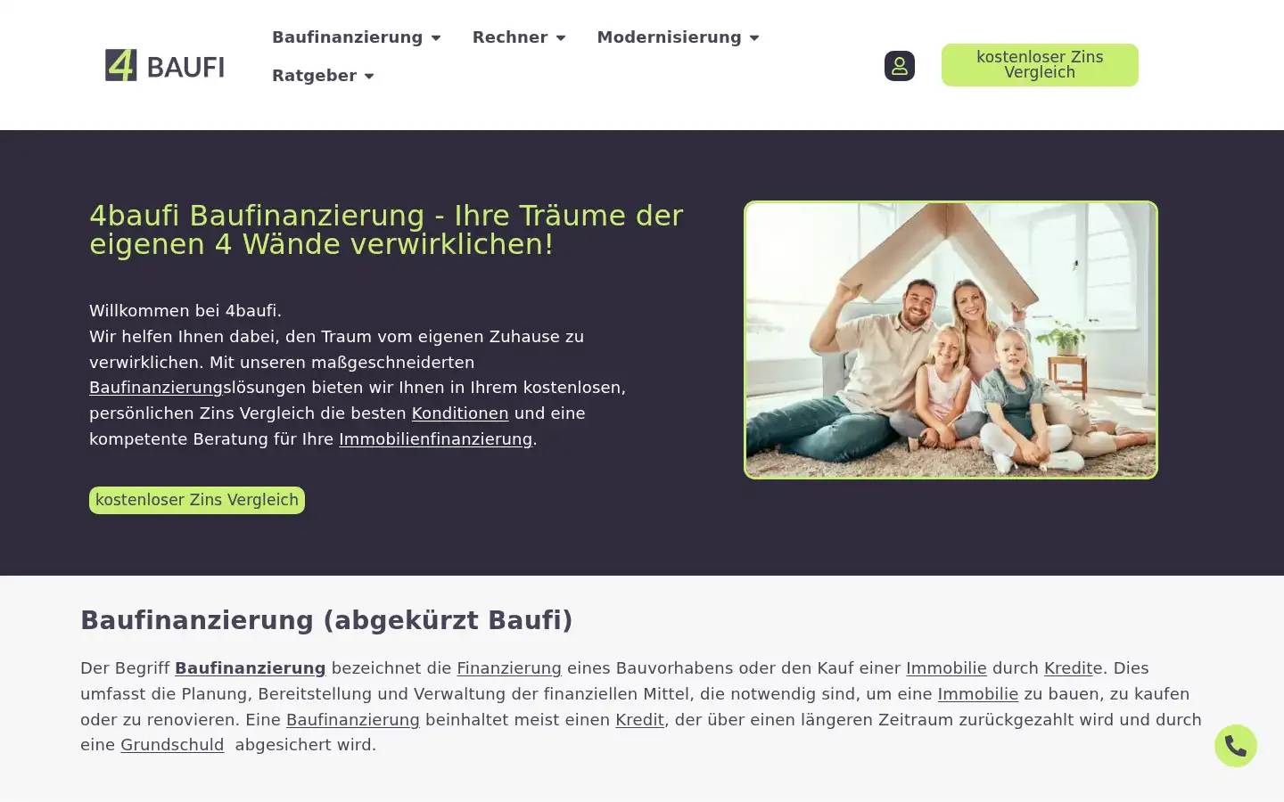 Screenshot of 4baufi.de
