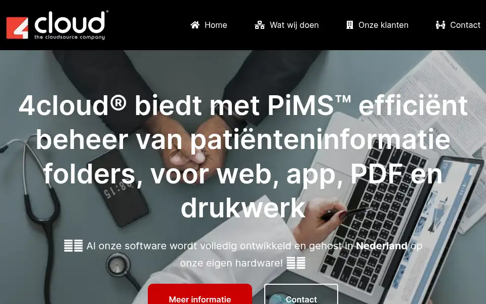 Screenshot of 4cloud.nl
