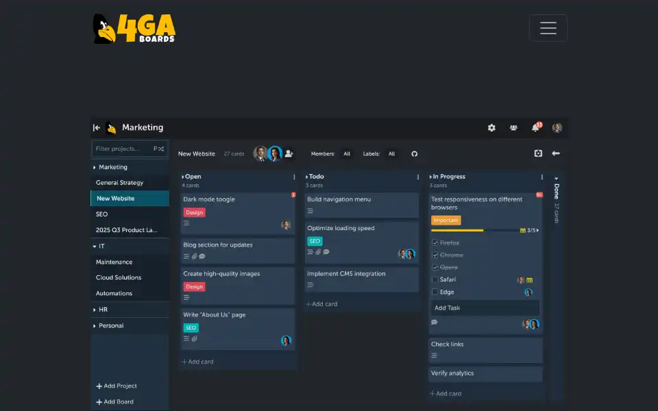 Screenshot of 4gaboards.com