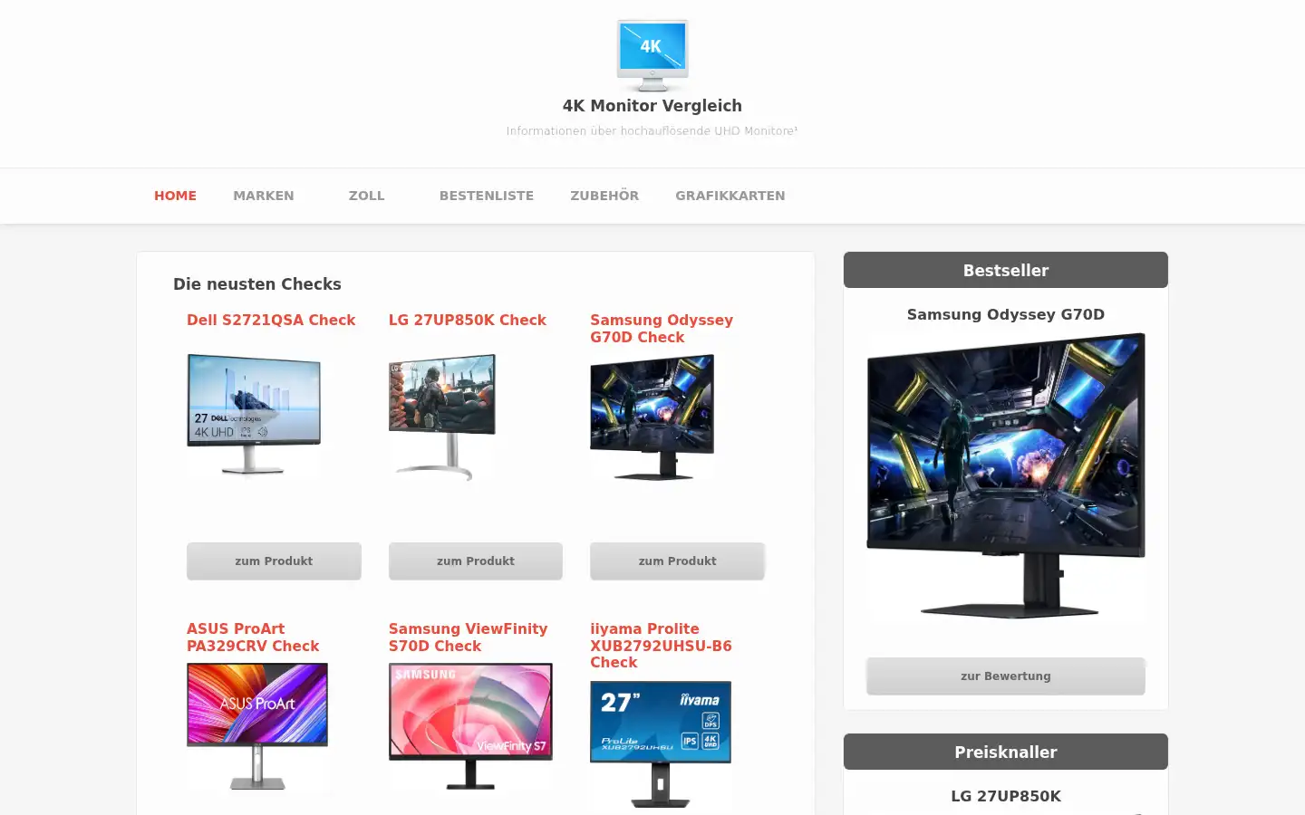 Screenshot of 4k-monitor-test.com